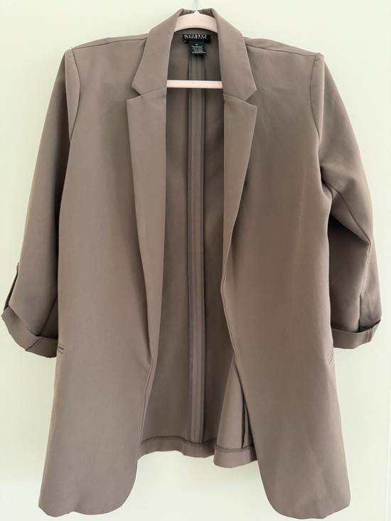 Soho Apparel Jackets & Blazers - Soho Apparel Taupe Open-Front Blazer